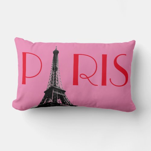 Eiffel Tower Paris Travel Lumbar Pillow