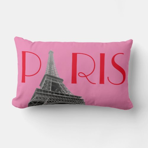 Eiffel Tower Paris Travel Lumbar Pillow