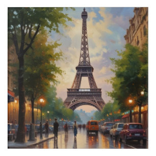 Eiffel Tower Paris Travel Vintage Retro Art