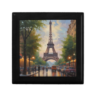 Eiffel Tower Paris Travel Vintage Retro Art Gift Box