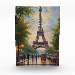 Eiffel Tower Paris Travel Vintage Retro Art Photo Block
