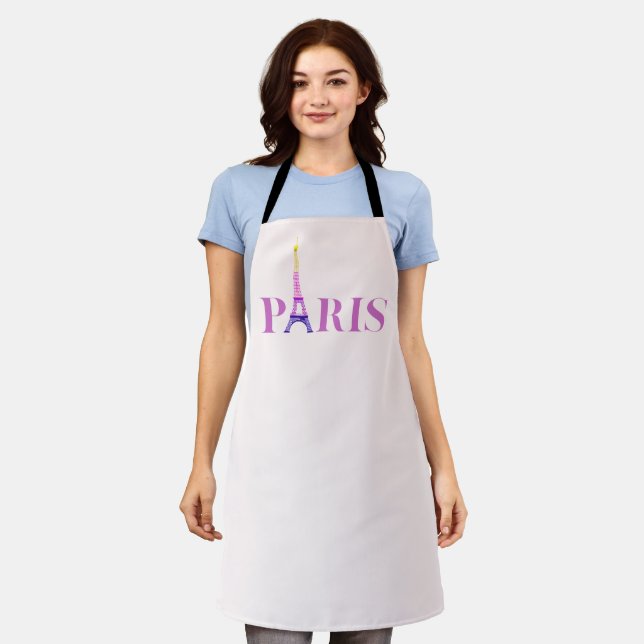 Eiffel Tower-Paris-Vibrant and Colorful- Apron (Worn)
