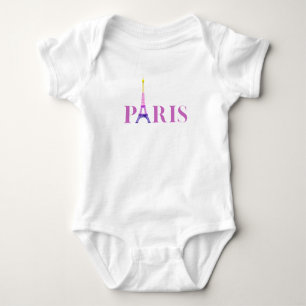 Eiffel Tower-Paris-Vibrant and Colorful- Baby Bodysuit