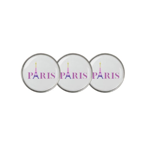 Eiffel Tower_Paris_Vibrant and Colorful_ Golf Ball Marker