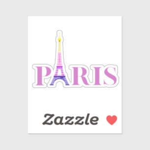Eiffel Tower-Paris-Vibrant and Colorful- Sticker