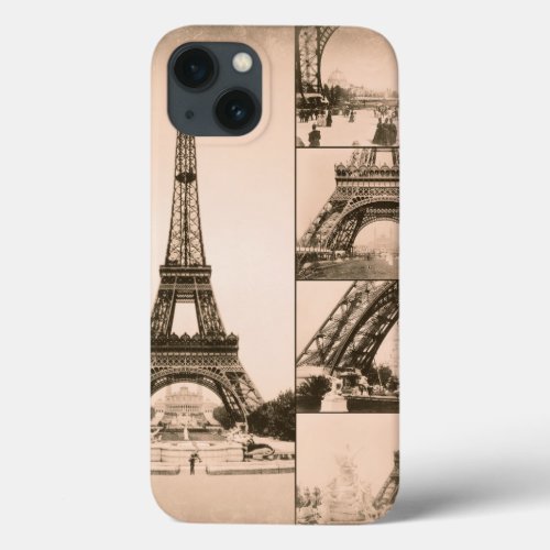 Eiffel Tower Paris Vintage Collage iPhone 13 Case