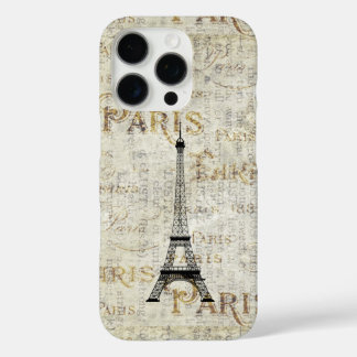 Eiffel Tower Paris Vintage Postcard Design iPhone 16 Pro Case