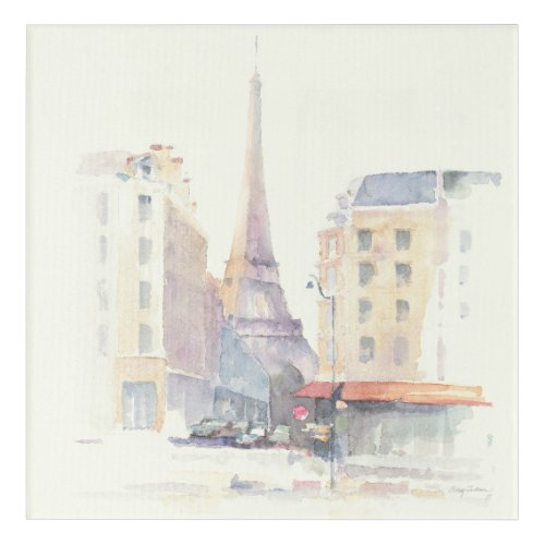 Eiffel Tower  Paris Watercolor Acrylic Print