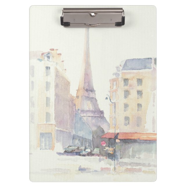 Eiffel Tower | Paris Watercolor Clipboard (Front)