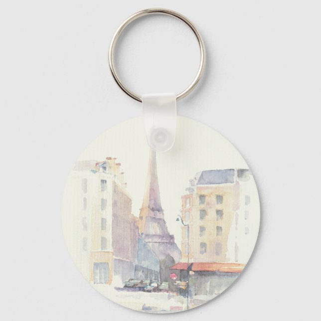 Eiffel Tower | Paris Watercolor Keychain (Front)