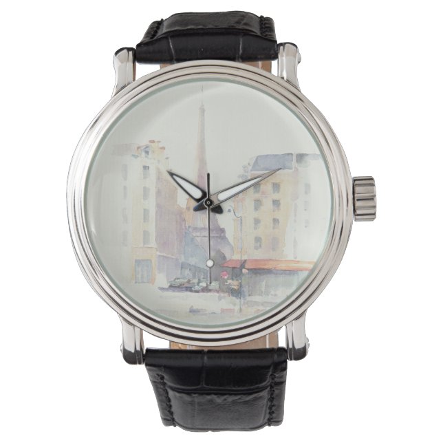 Eiffel Tower | Paris Watercolor Watch (Front)