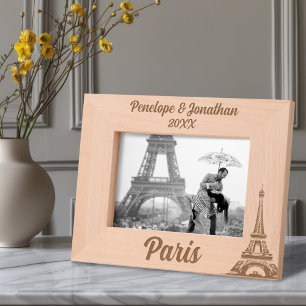 Eiffel Tower Paris with Custom Name & Date Engraved Frames
