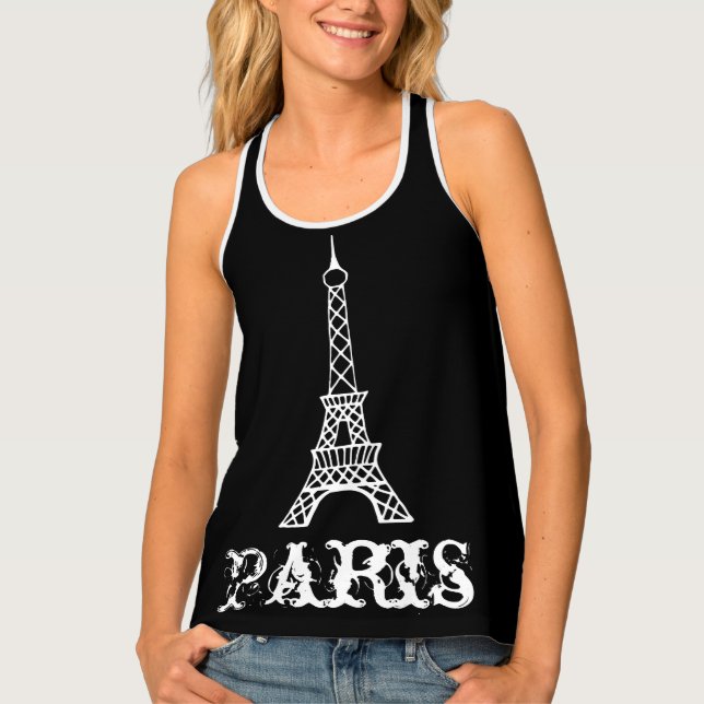 Eiffel Tower Paris Women's Tank Top Shirt Gift (Front)