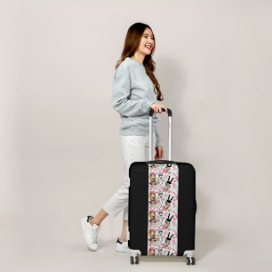 Eiffel Tower Parisian Girl Paris Flowers Pink Luggage