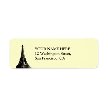 Eiffel Tower - Parisian Mermories Label by thepapershoppe at Zazzle