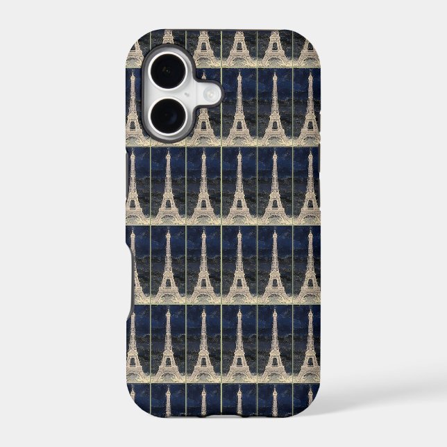 Eiffel Tower Pattern Iphone Case (Back)