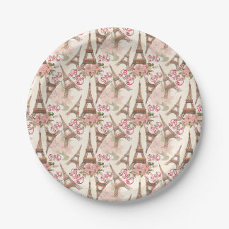 Eiffel Tower Pattern Paper Plates