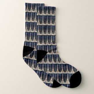 Eiffel Tower Pattern Socks
