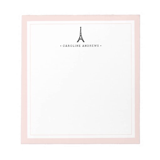 Eiffel Tower Personalized Notepad | Zazzle