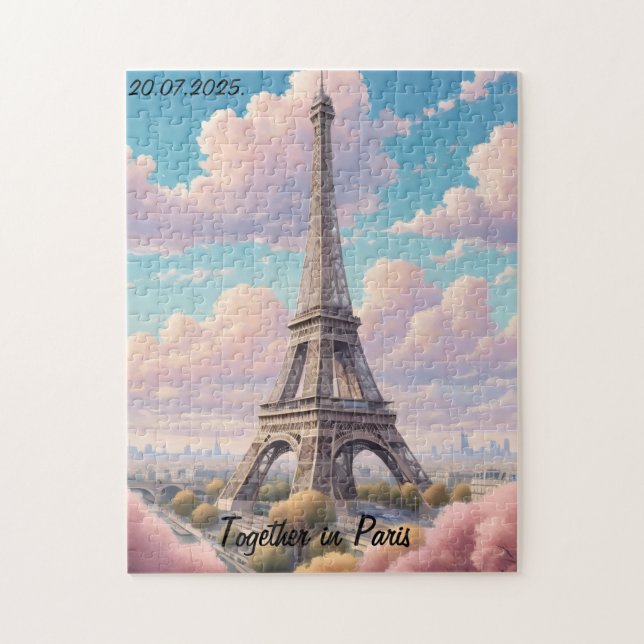 Eiffel Tower Personalized Puzzle (Vertical)