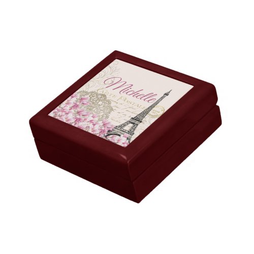 Eiffel Tower Personlized Keepsake Jewelry Gift Box