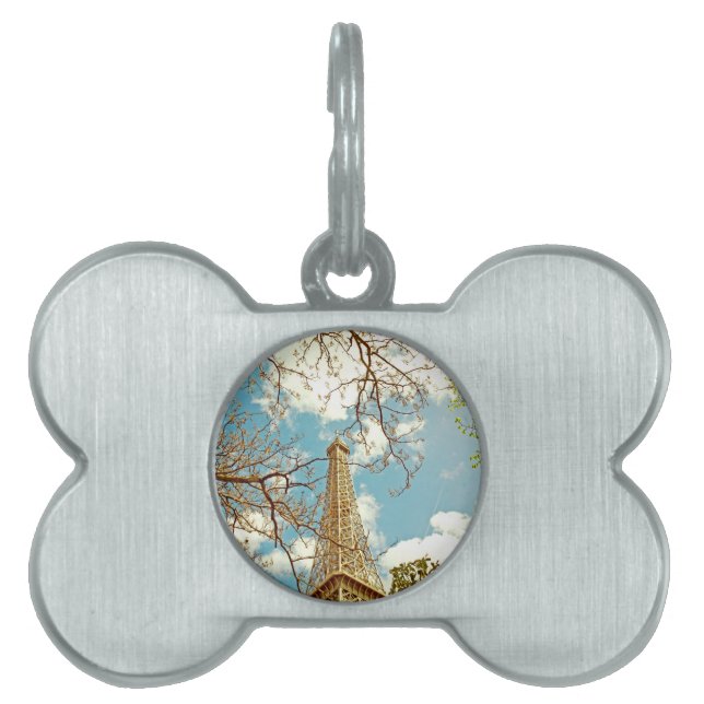 Eiffel tower pet ID tag (Front)