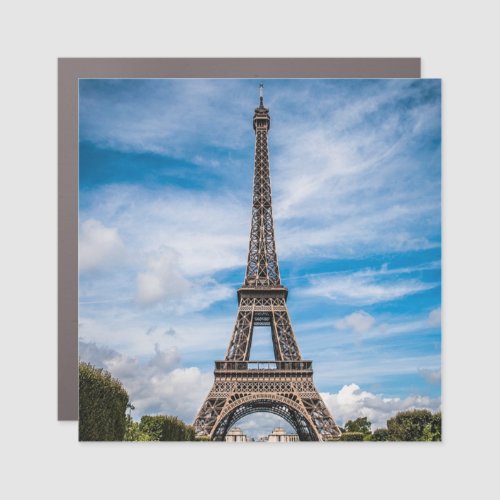 Eiffel tower photo car magnet