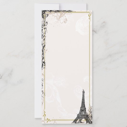 Eiffel Tower Photo Card (Front)