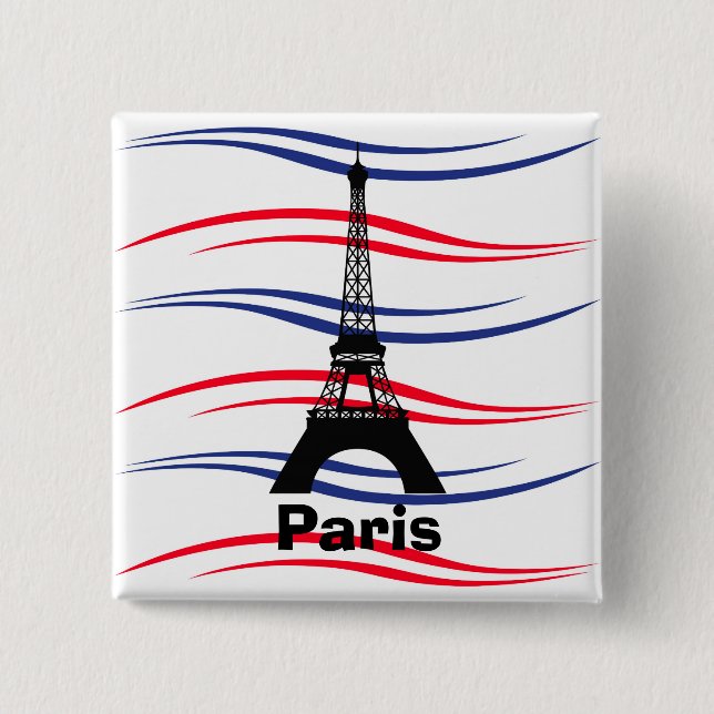Eiffel Tower Pinback Button (Front)