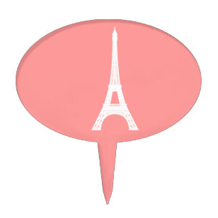 Eiffel Tower Pink Cake Topper