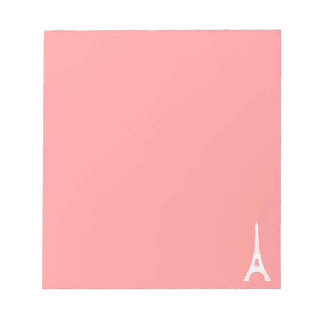 Eiffel Tower Pink Notepad (Front)