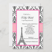 Eiffel Tower Pink Paris Bridal Shower Invitation at Zazzle