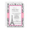 Eiffel Tower Pink Paris Bridal Shower Invitation