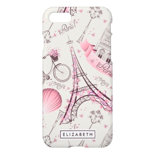 Eiffel Tower Pink Paris Zazzle iPhone 87 Case