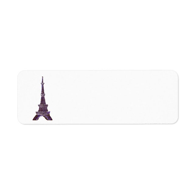 Eiffel Tower Pointillism address labels (Front)