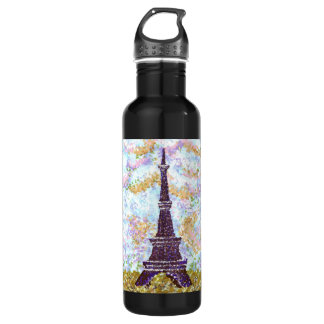 Eiffel Tower pointillism Liberty Stainless Steel Water Bottle