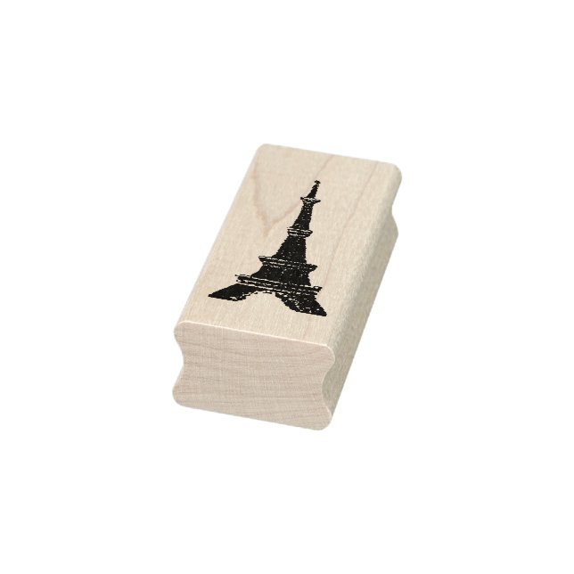 Eiffel Tower pointillism rubber stamp (Stamp)