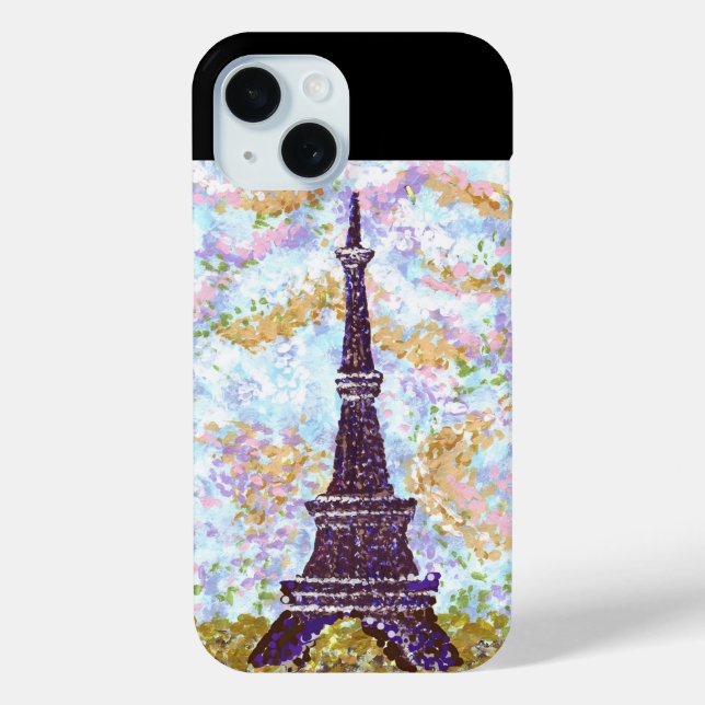 Eiffel Tower pointillism Samsung case (Back)