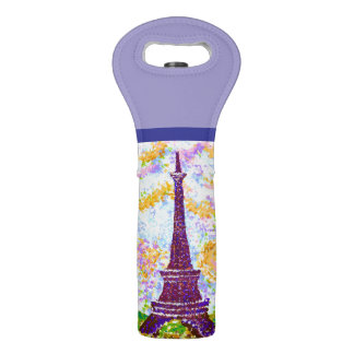 Eiffel Tower Pointillism Spring Landscape Wine Bag
