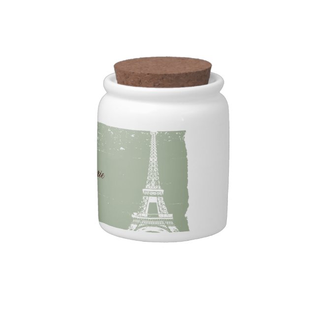Eiffel Tower Porcelain Candy Jar (Right)