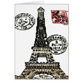 Eiffel Tower Postage ~ Card (Front)