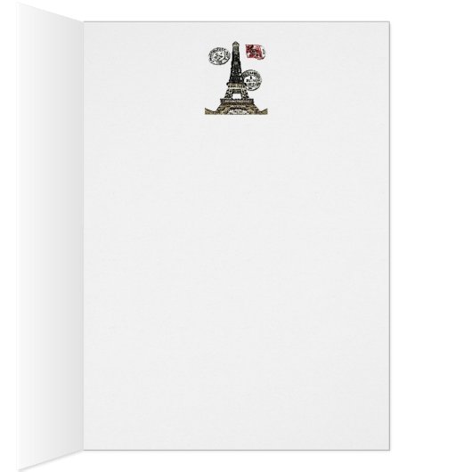 Eiffel Tower Postage ~ Card (Inside (Right))