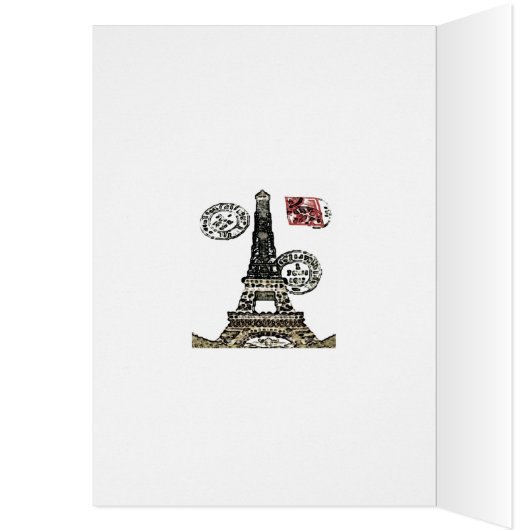Eiffel Tower Postage ~ Card (Inside (Left))