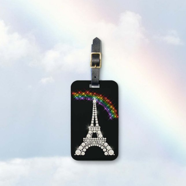 Eiffel Tower & Rainbow Luggage Tag (Creator Uploaded)