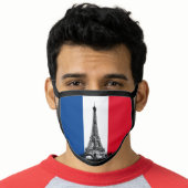 Eiffel Tower Red White Blue French Flag Face Mask (Worn Him)