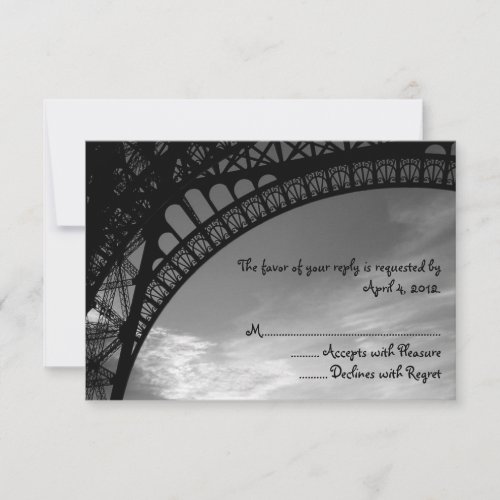 Eiffel Tower Reply Cards Invitations