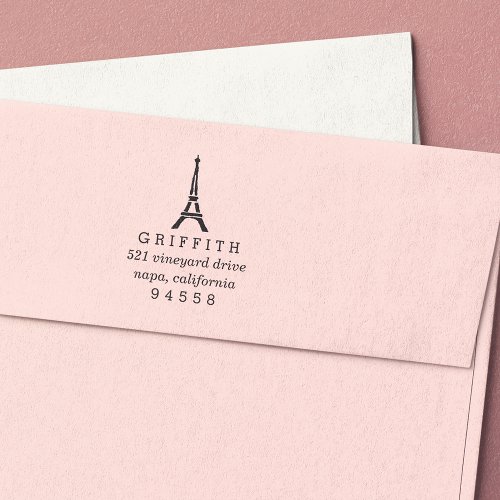 Eiffel Tower Return Address Self_inking Stamp