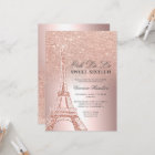 Eiffel tower rose gold glitter metallic Sweet 16