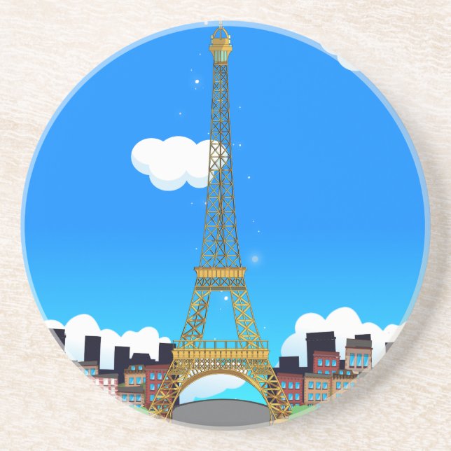 Eiffel Tower Sandstone Coaster (Front)