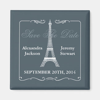 Eiffel Tower Save the Date Magnet